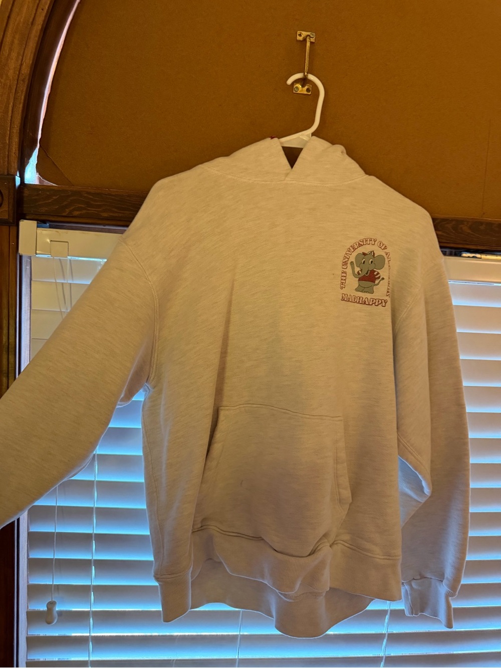 Madhappy Cream Hoodie with Small Graphic